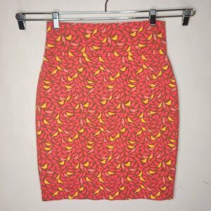 Zilch Amsterdam Pencil Skirt Bird Print Stretch Pull On NWT